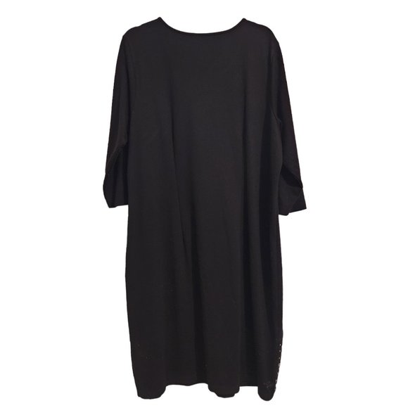 Bundle 3/$30 Beautiful Basic Black Dress With A Silver Metal Decorative Hemline - Picture 2 of 5